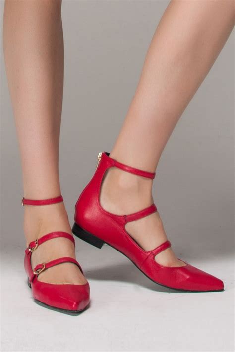 Womens ankle strap flats + FREE SHIPPING .